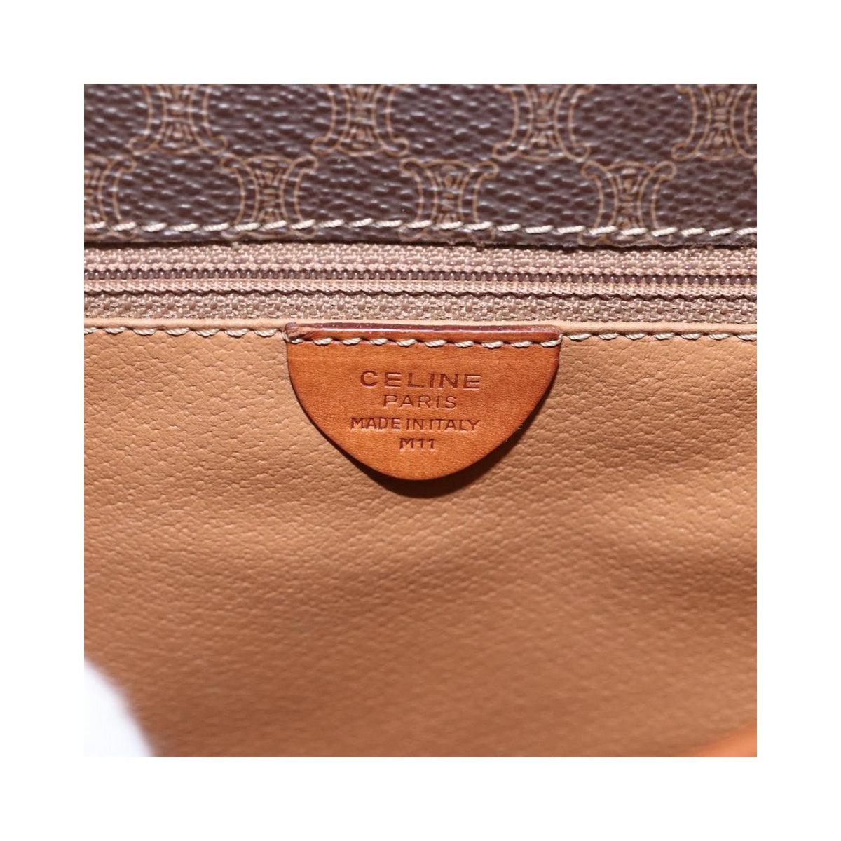 Sac Porté Épaule Celine Macadam Shoulder Bag Pvc - Marron