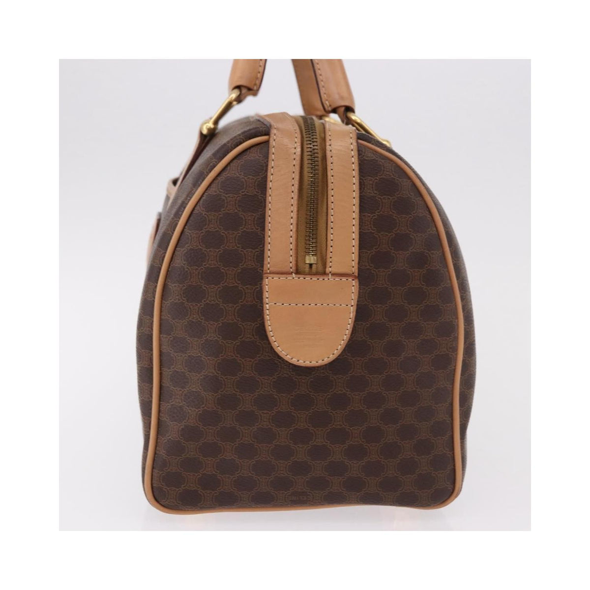 Sac À Main Celine Vintage Macadam Boston Pvc - Marron