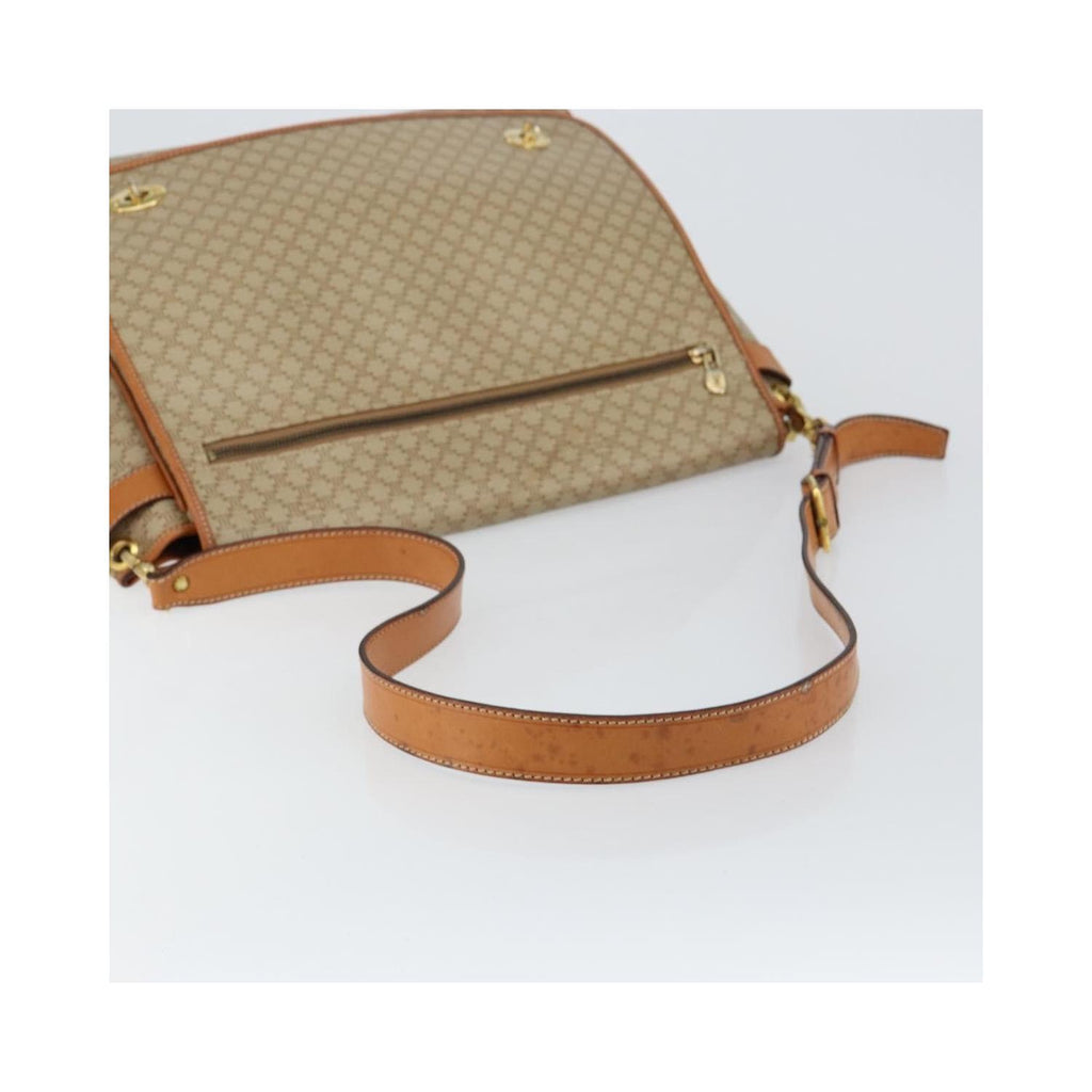 Sac Celine Macadam Shoulder Bag Toile - Beige