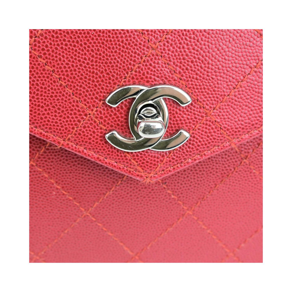 Chanel Vintage CC Flap Top Handle calfskin bag - Red