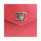 Chanel Vintage CC Flap Top Handle calfskin bag - Red