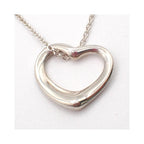Collier Tiffany & Co. Elsa Peretti Open Heart Pendant 16Mm Silver - Argent