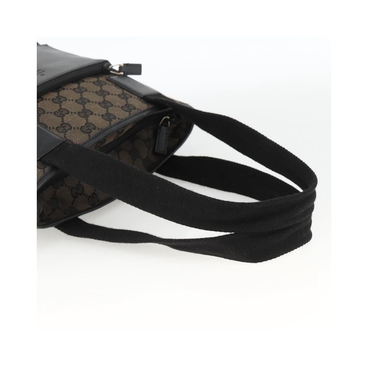 Cabas Gucci Vintage Front Pocket Tote Toile - Noir