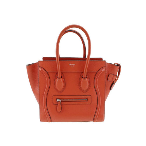 Celine Bolsa De Equipaje De Cuero Granulado Micro