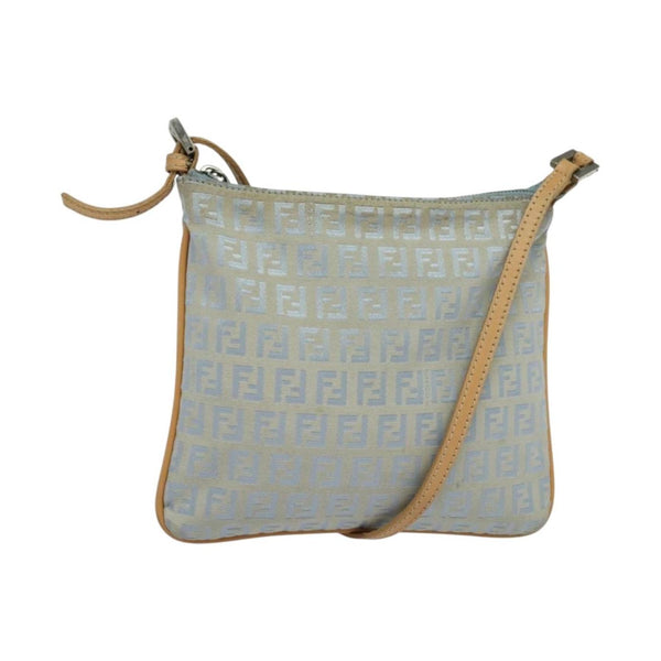 Fendi Bolso Bandolera Plano Vintage Lona Calabacín Mini