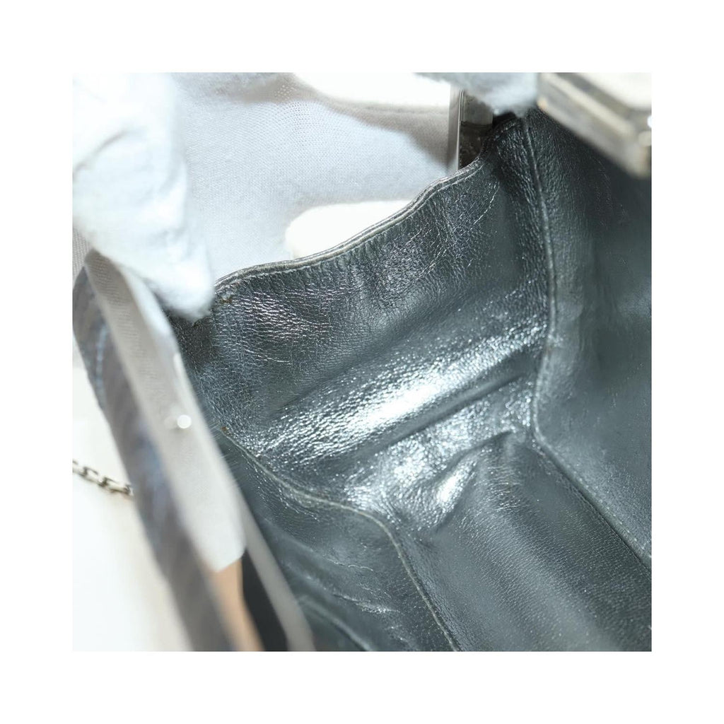 Pochette Louis Vuitton Motard Minaudiere Satin - Gris
