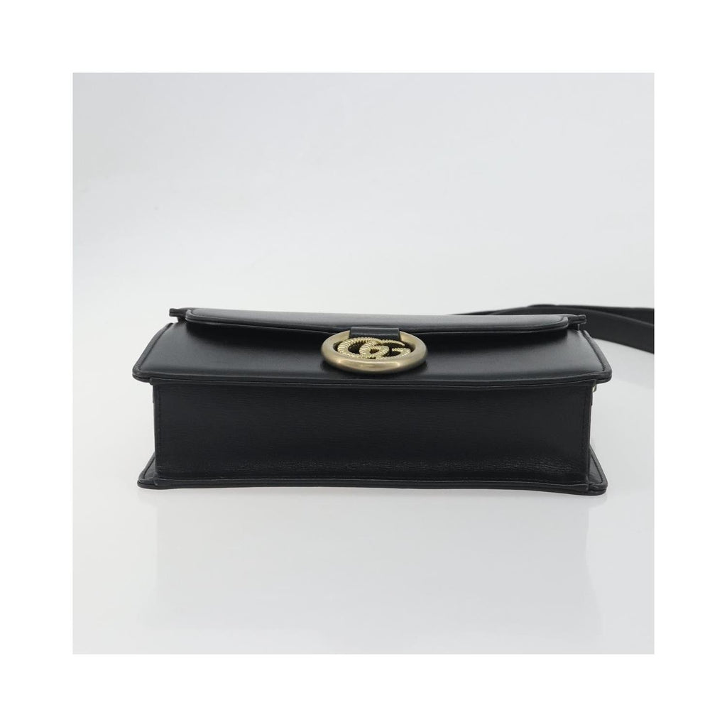 Sac Porté Épaule Gucci Gg Ring Small Cuir - Noir
