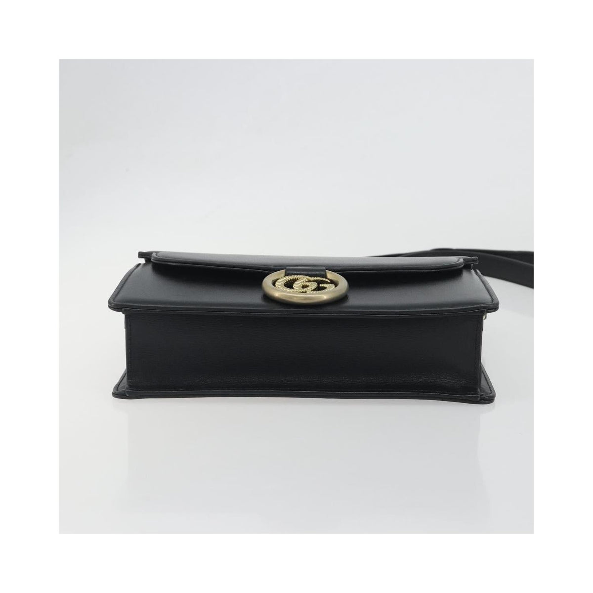 Sac Porté Épaule Gucci Gg Ring Small Cuir - Noir