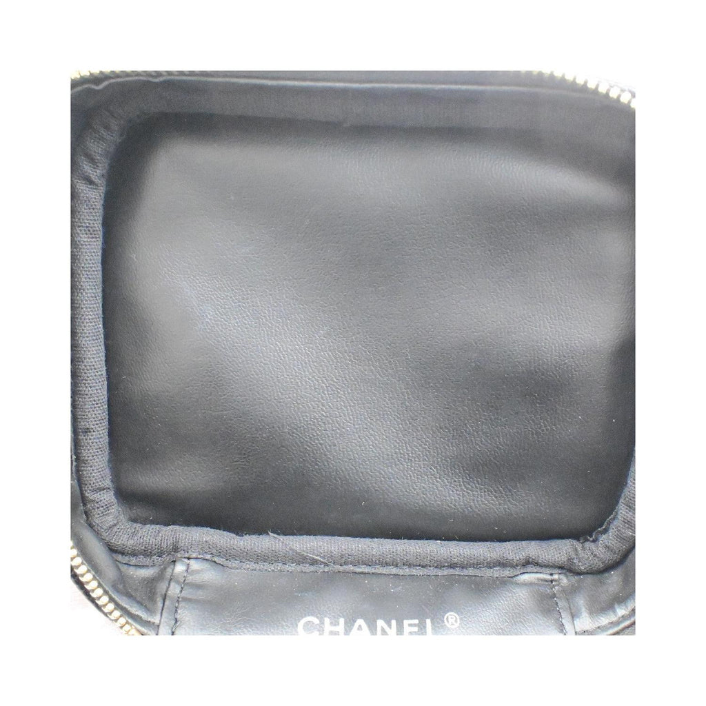 Sac À Main Chanel Vintage Timeless Cosmetic Case Tall Calfskin - Noir