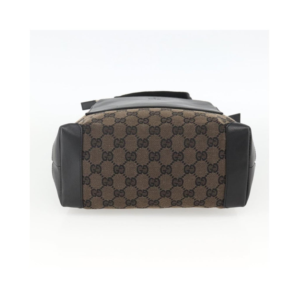 Cabas Gucci Vintage Front Pocket Tote Toile - Noir