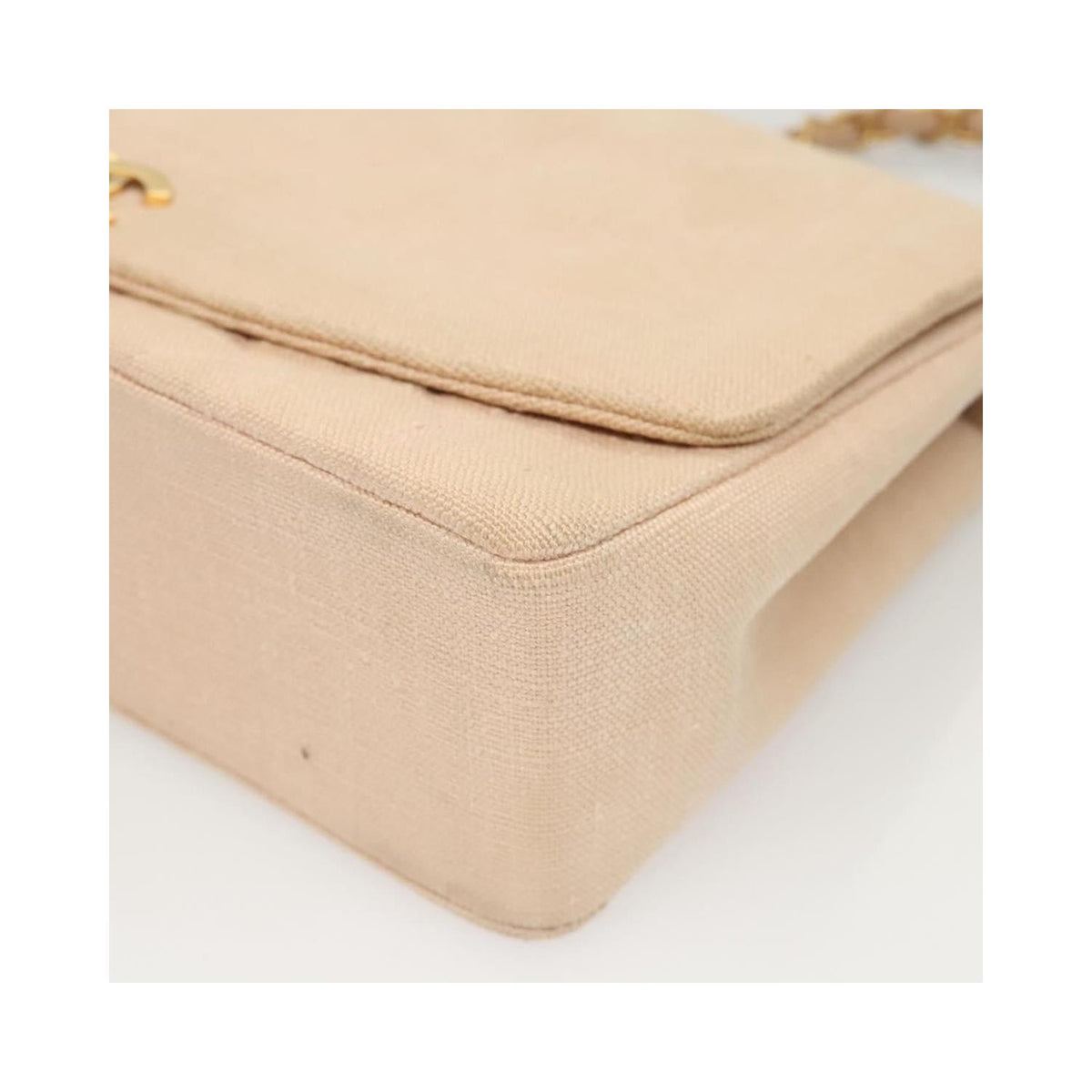 Sac Porté Épaule Chanel Vintage Diana Flap Small Toile - Rose