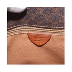 Borsa a spalla Celine Vintage Macadam Circle Logo in tela - Marrone
