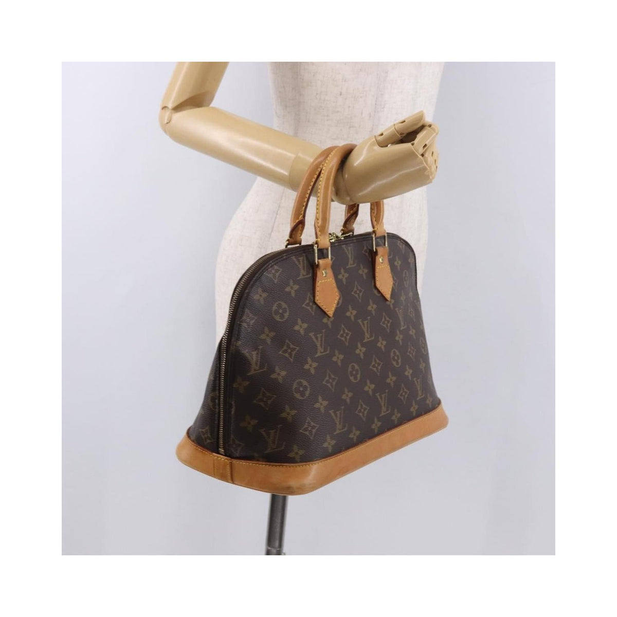 Sac À Main Louis Vuitton Vintage Alma Pm Toile - Marron