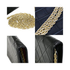 Sac Chanel Vintage Round Flap Small Cuir - Noir