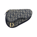 Pochette Christian Dior Saddle Zip Toile - Bleu Marine
