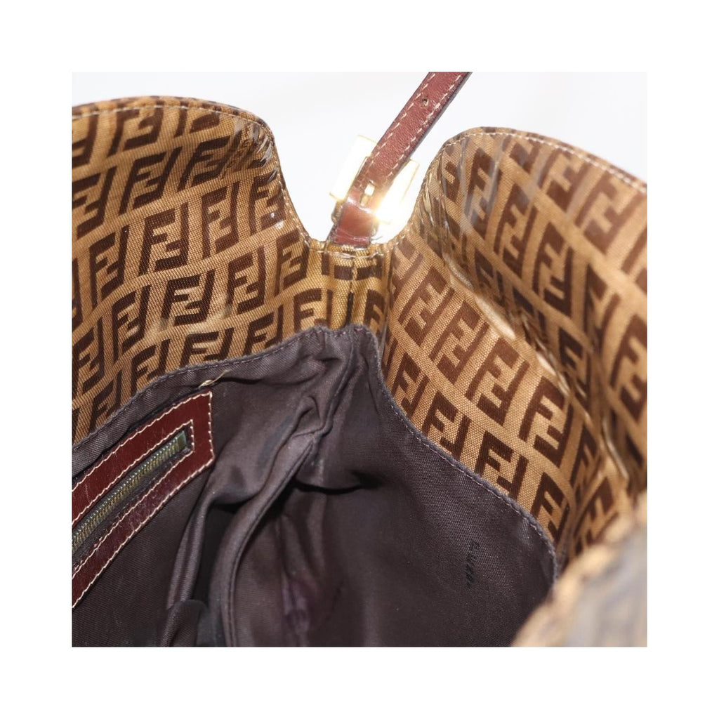 Fendi Mamma Baguette PVC shoulder bag - Brown