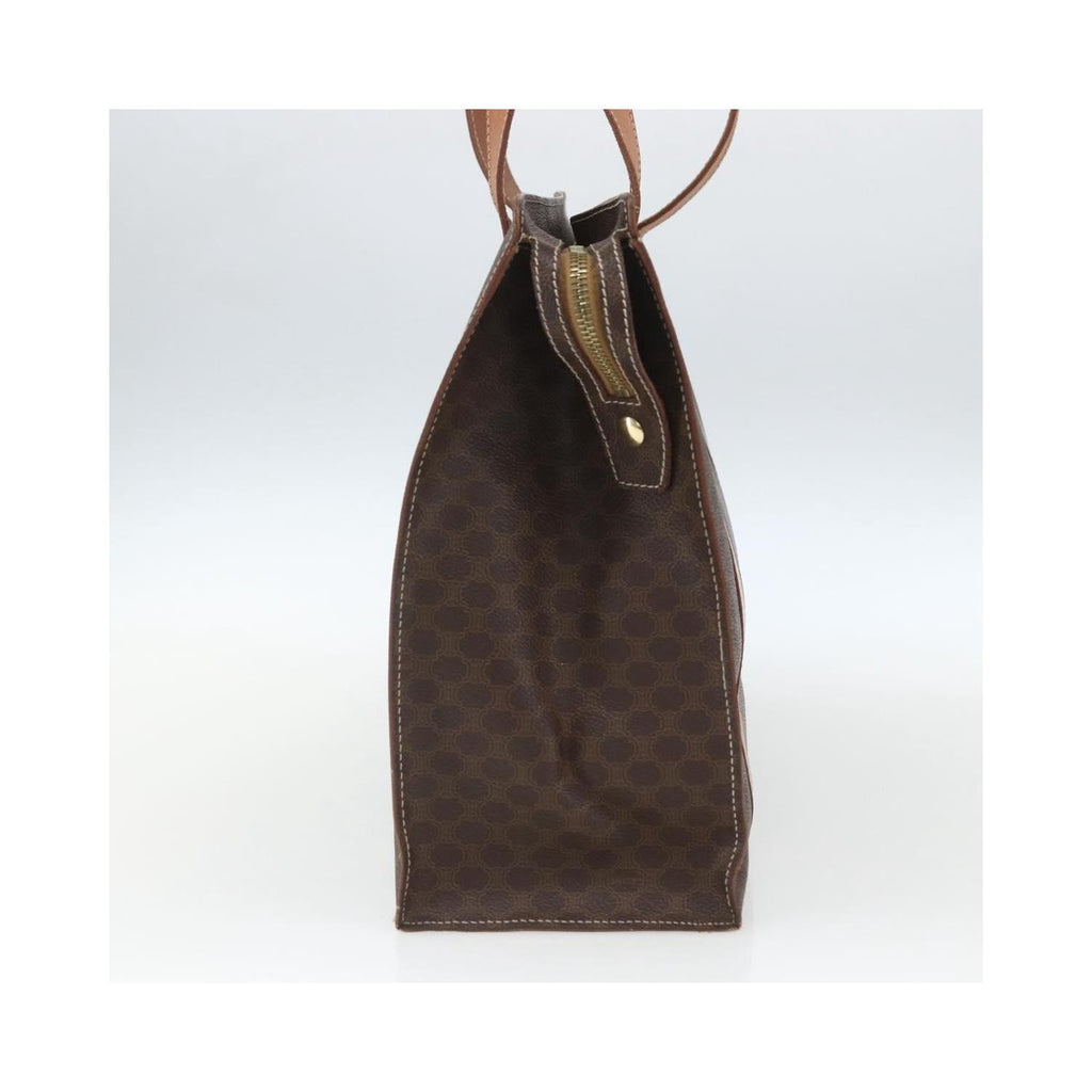 Cabas Celine Vintage Macadam Shopper Tote Toile - Marron