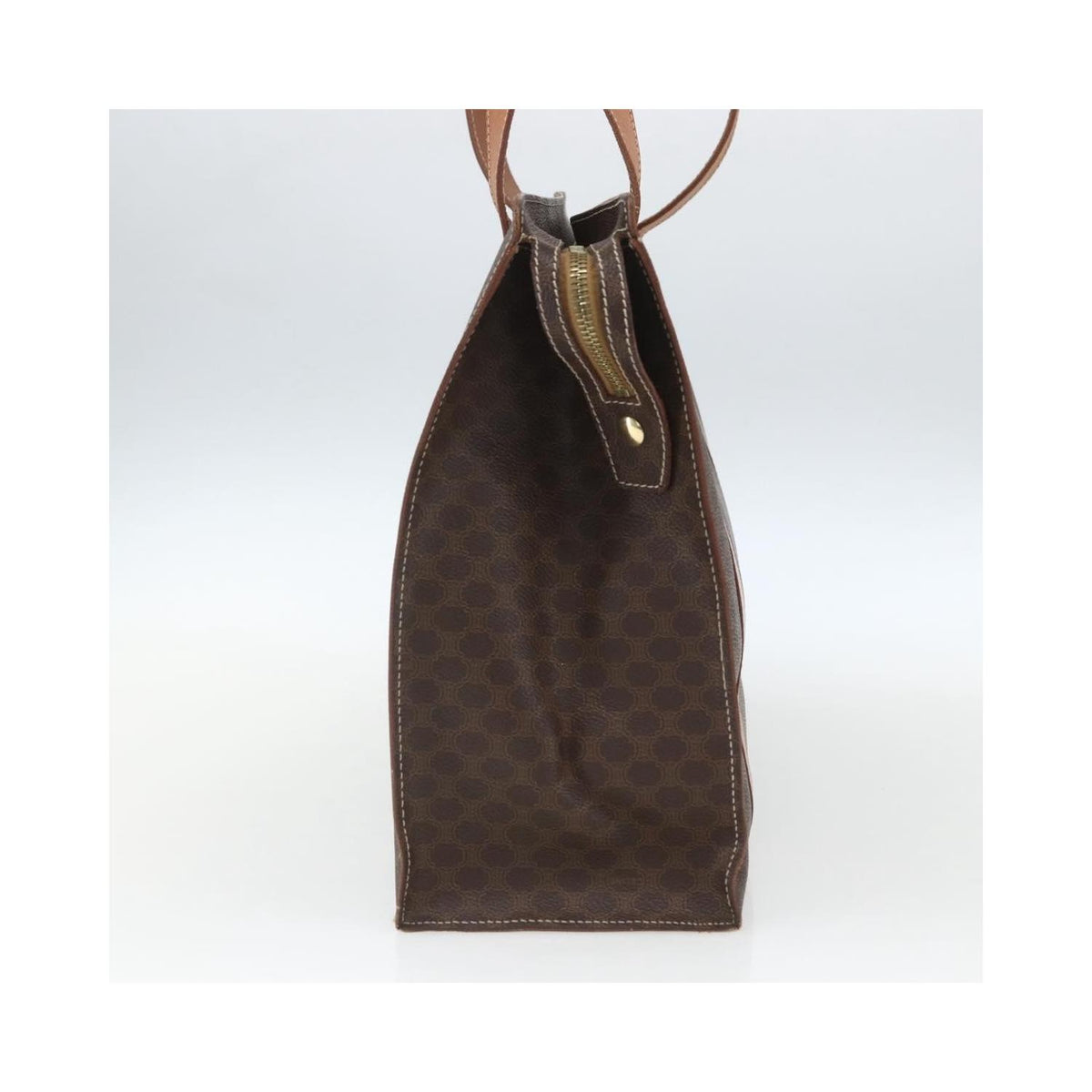Cabas Celine Vintage Macadam Shopper Tote Toile - Marron