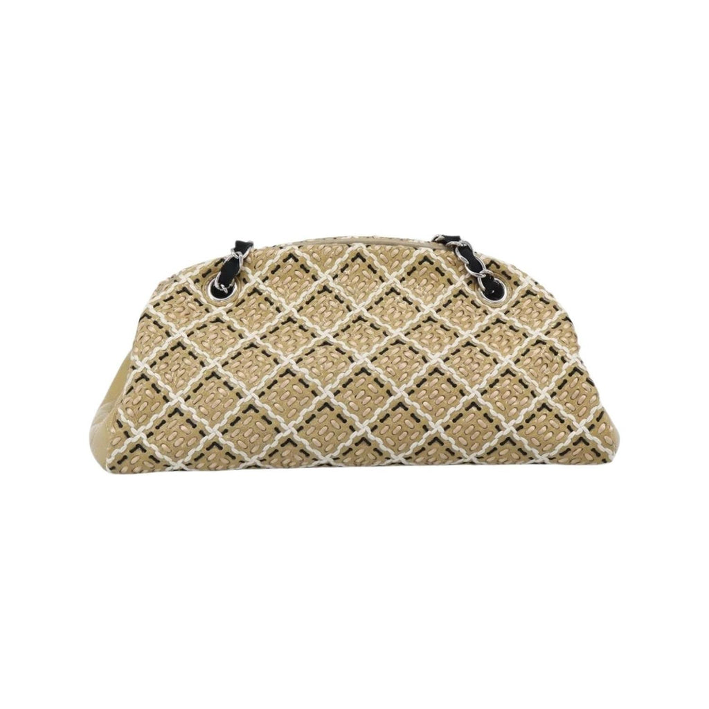 Sac À Main Chanel Just Mademoiselle Medium Cuir Verni - Beige