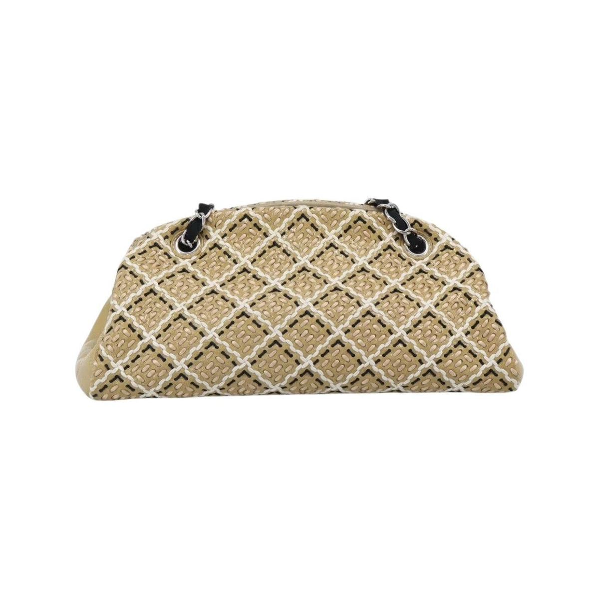 Sac À Main Chanel Just Mademoiselle Medium Cuir Verni - Beige