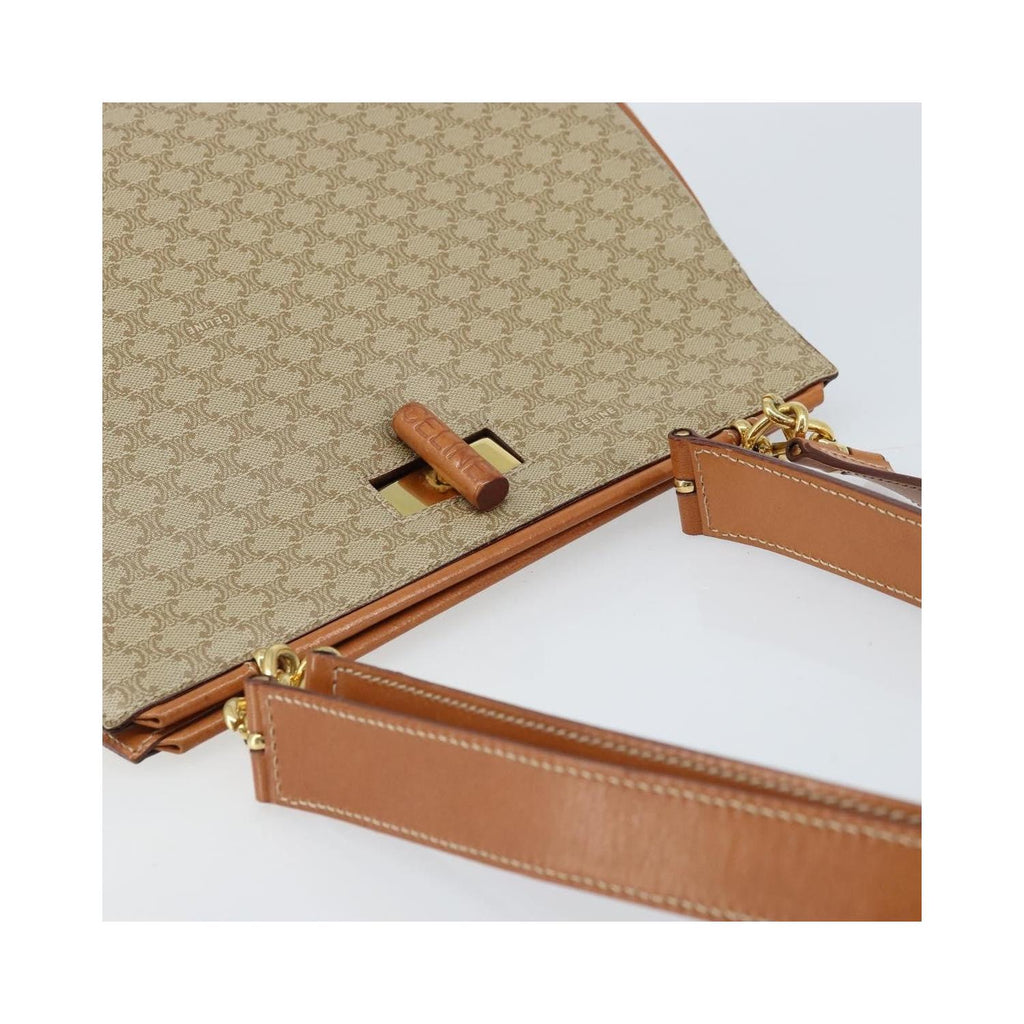 Cabas Celine Vintage Macadam Shopper Medium Toile - Beige