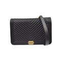 Sac Porté Épaule Chanel Boy Wallet On Chain Cuir - Noir