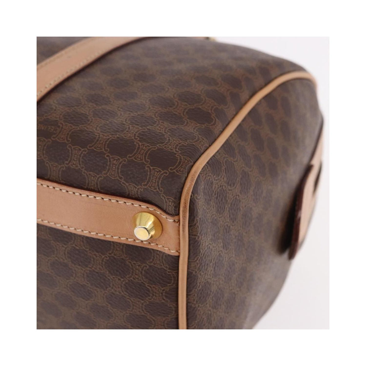 Sac À Main Celine Vintage Macadam Boston Pvc - Marron