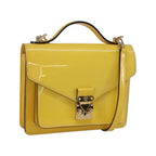 Sac À Main Louis Vuitton Monceau Handbag Bb Cuir Verni - Jaune