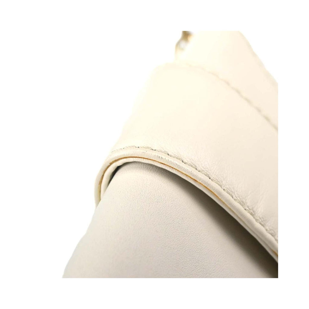Bolso de hombro Chanel Vintage CC Turnlock Flap de cuero - Blanco