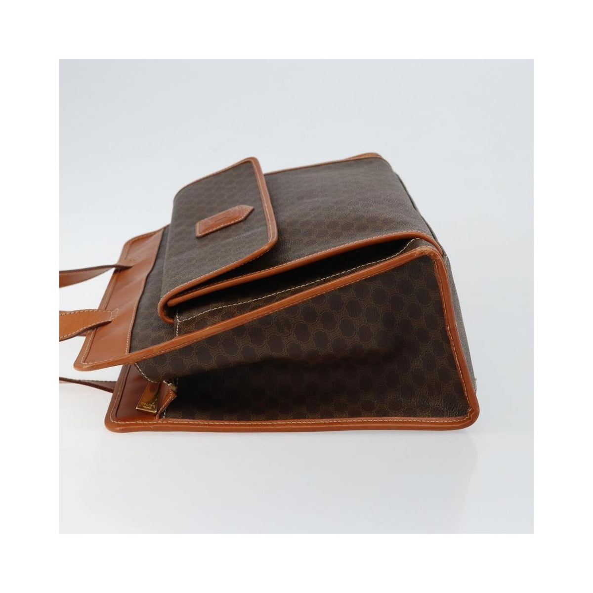 Cabas Celine Vintage Macadam Tote Bag Toile - Marron