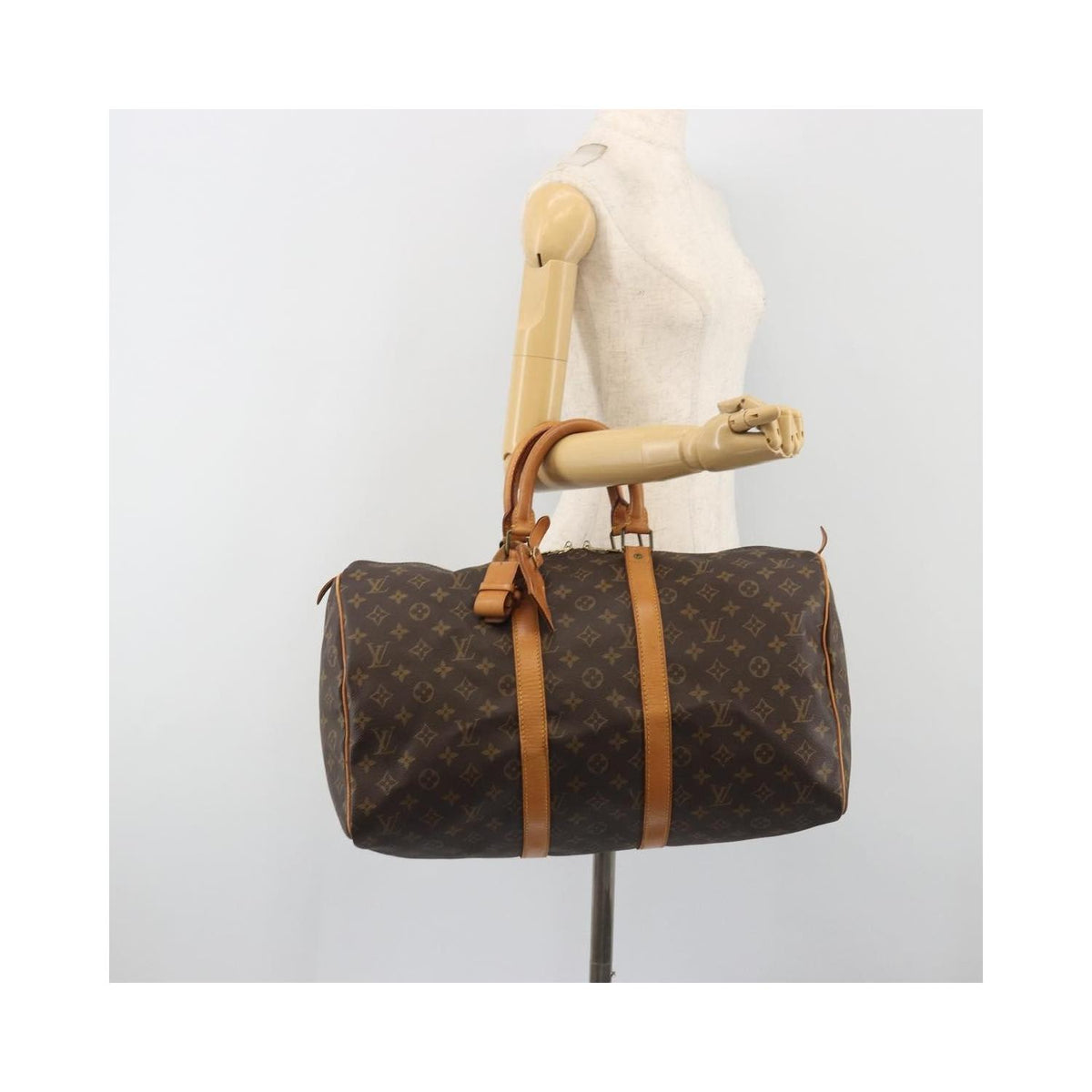 Sac De Voyage Louis Vuitton Keepall 45 Toile - Marron