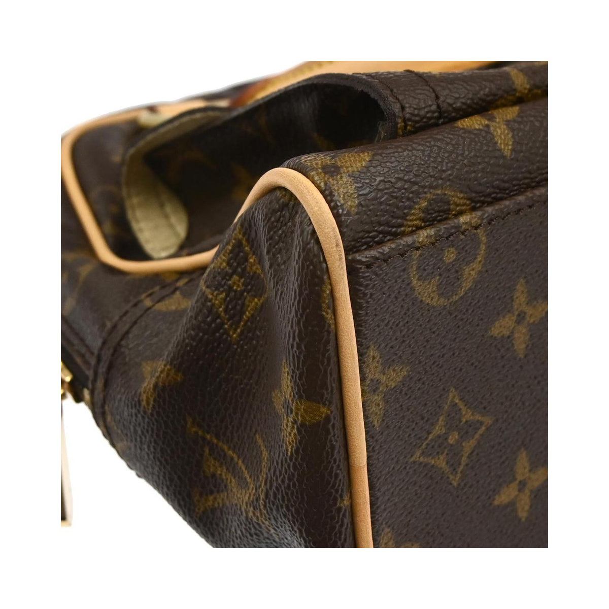 Sac À Main Louis Vuitton Manhattan Pm Toile - Marron