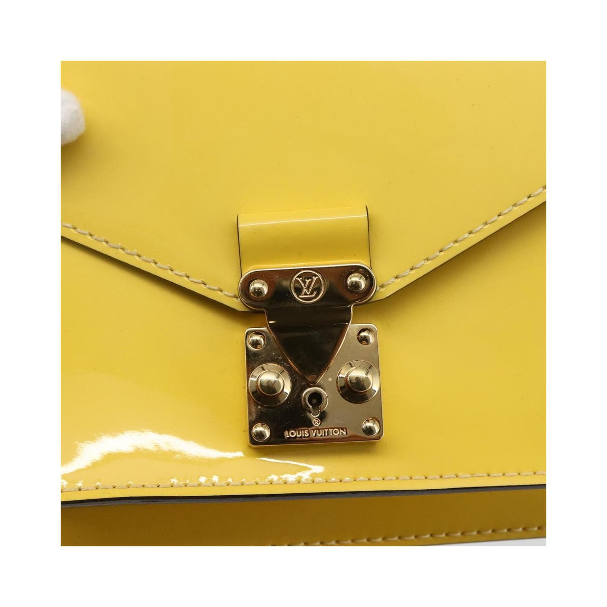 Sac À Main Louis Vuitton Monceau Handbag Bb Cuir Verni - Jaune