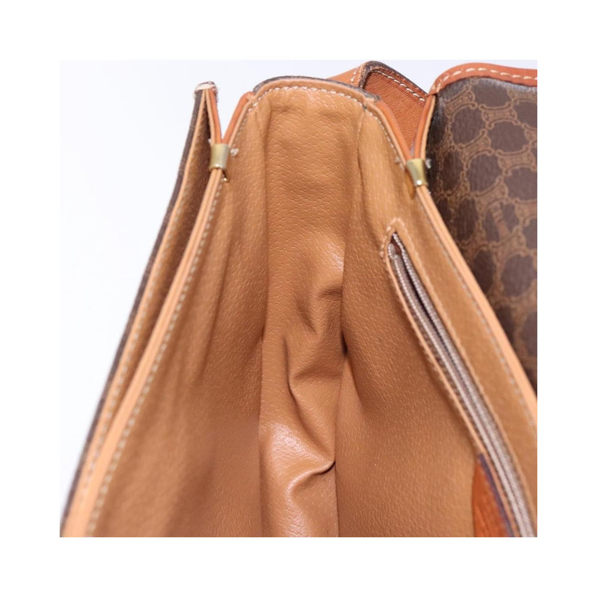 Sac Celine Macadam Shoulder Bag Toile - Marron