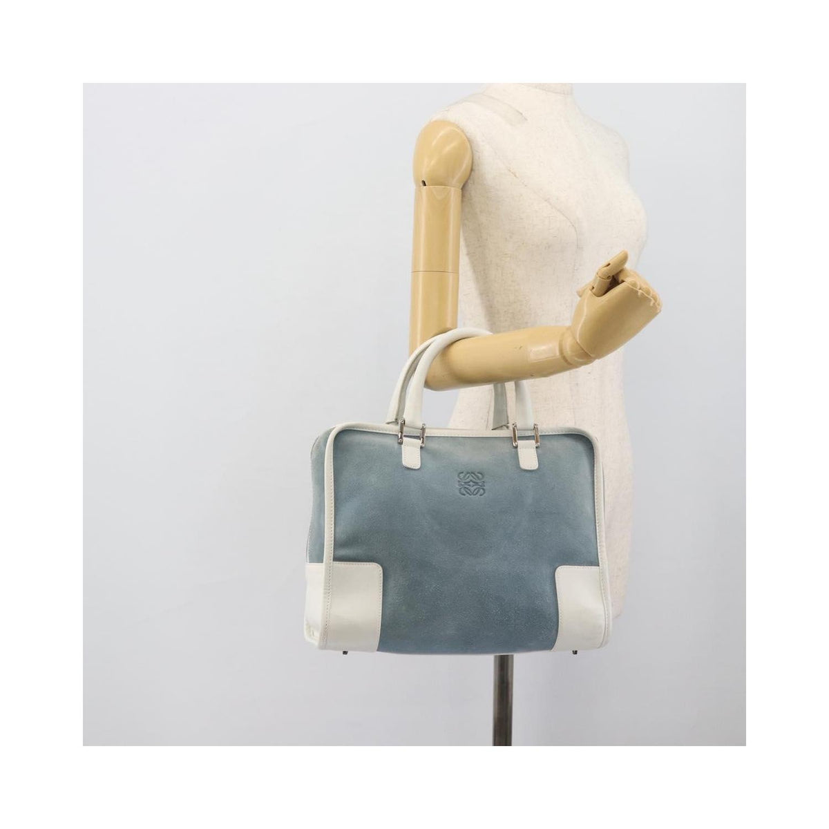 Sac À Main Loewe Amazona 28 Daim - Bleu