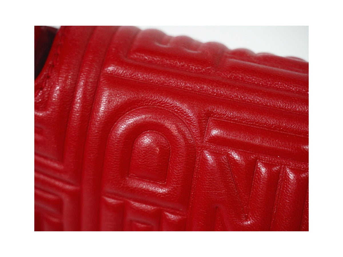 Sac À Main Fendi Mamma Baguette Cuir - Rouge