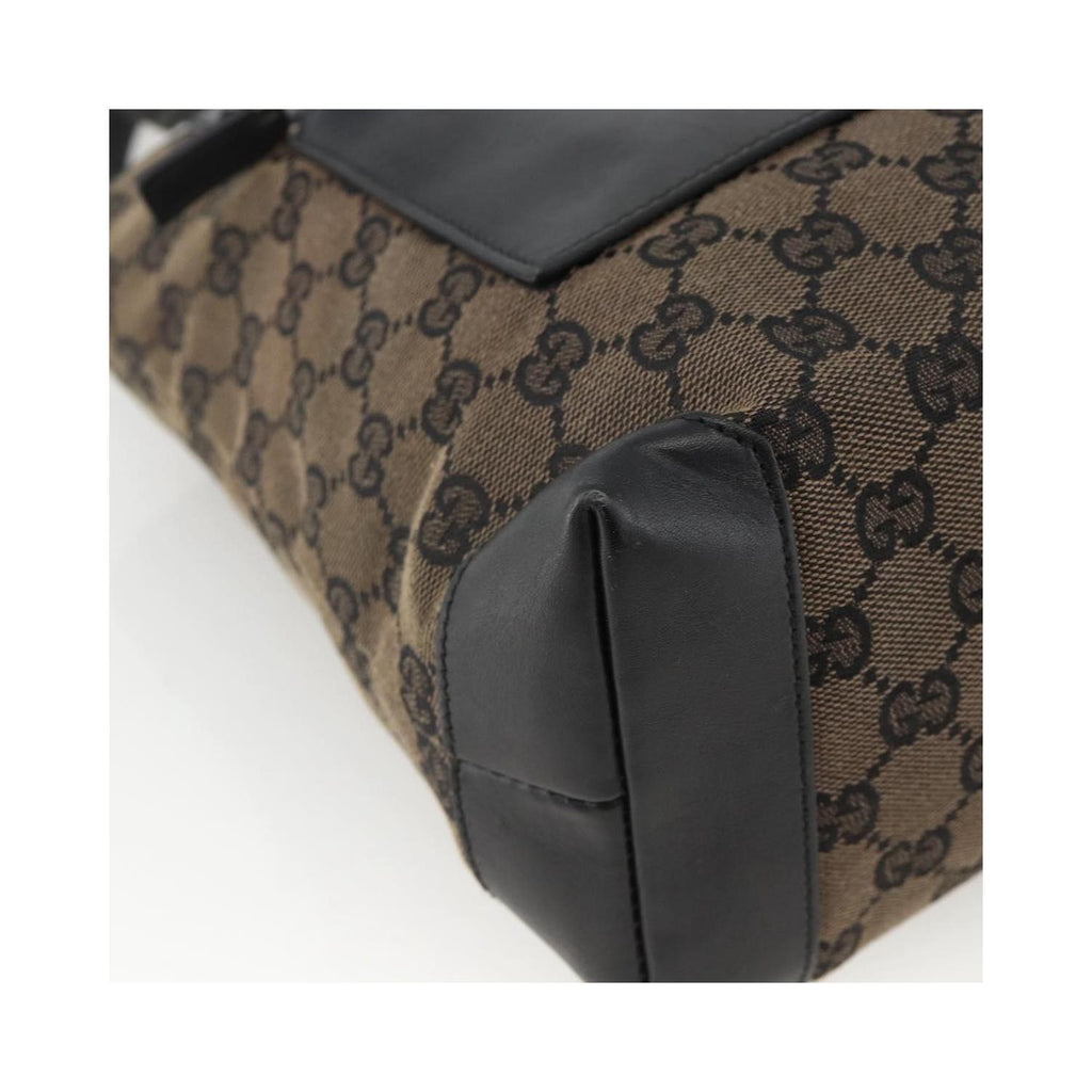 Cabas Gucci Vintage Front Pocket Tote Toile - Noir
