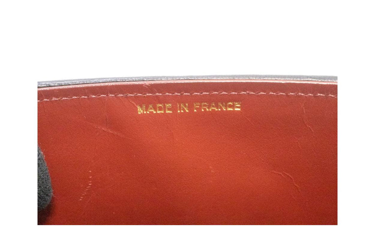 Chanel - Borsa a spalla vintage con patta rotonda, piccola, in pelle - Nero