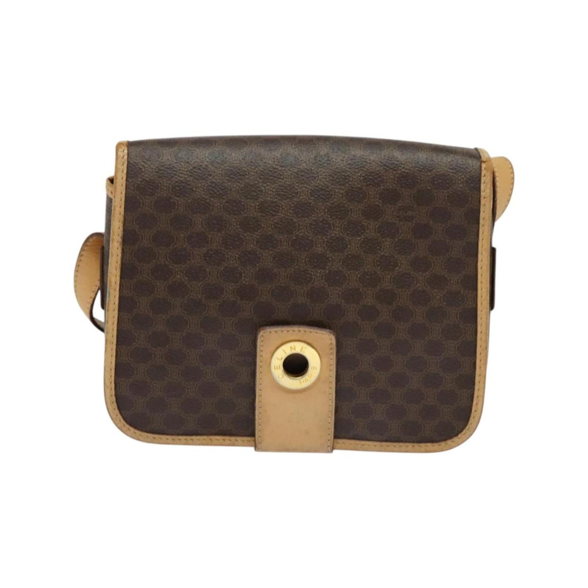 Sac Celine Macadam Shoulder Bag Toile - Marron