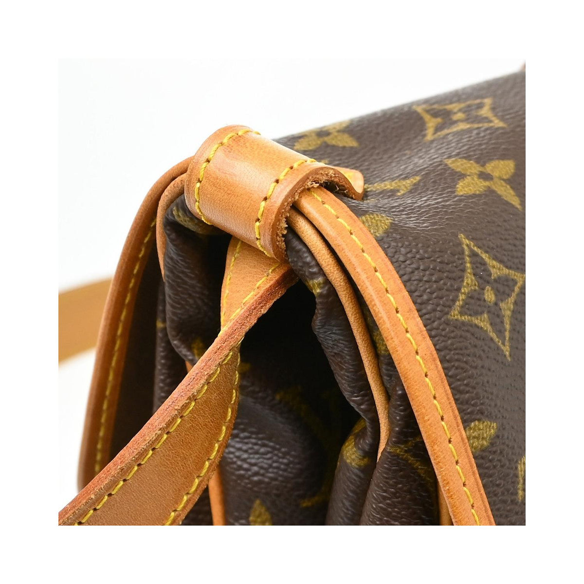 Sac À Main Louis Vuitton Saumur Bb Toile - Marron