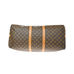 Sac De Voyage Louis Vuitton Keepall Bandoulière 55 Cuir - Marron