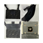Sac Porté Épaule Fendi Baguette Convertible Belt Bag Toile - Noir