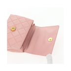 Sac Chanel Vintage Camellia Flap Bag Micro Cuir - Rose