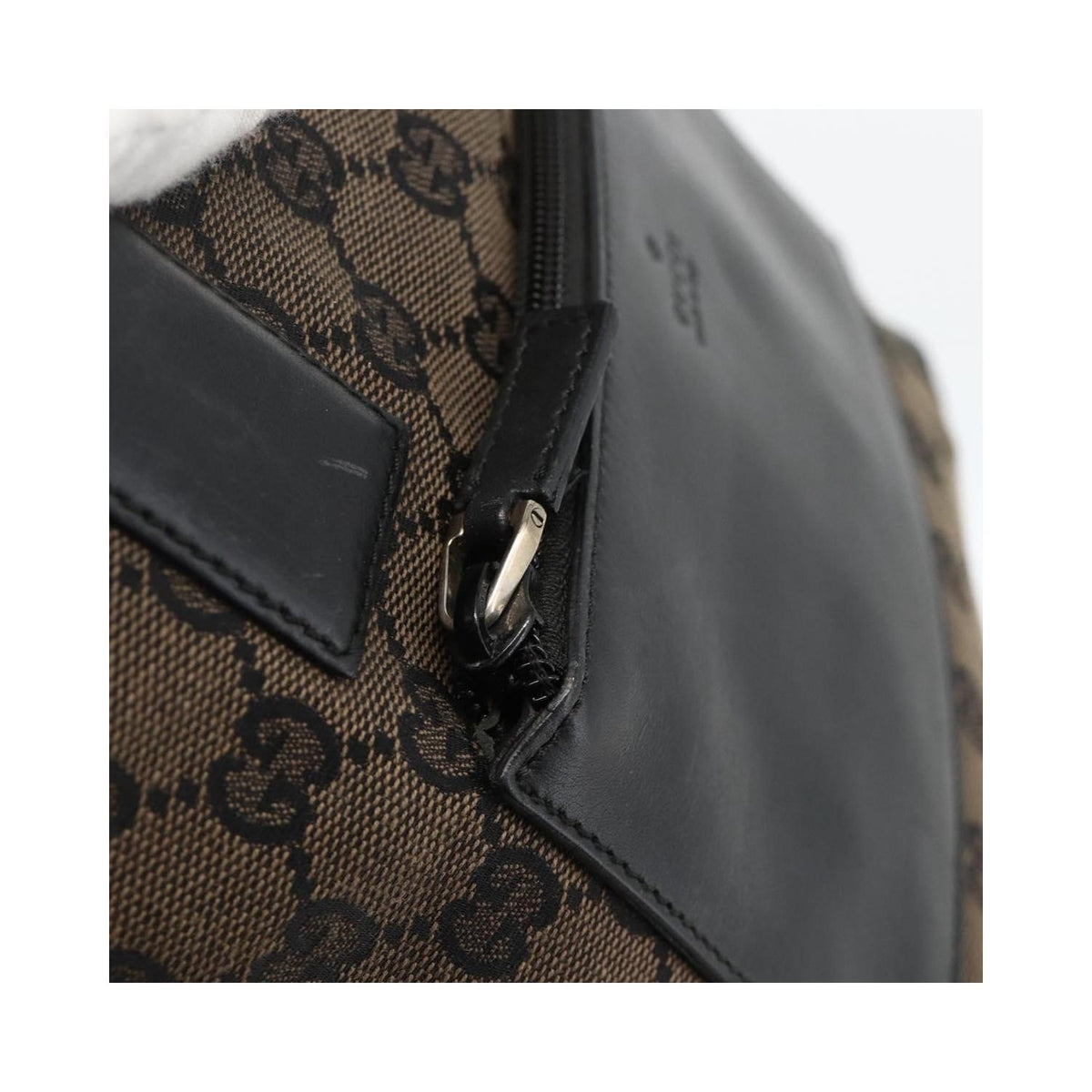 Cabas Gucci Vintage Front Pocket Tote Toile - Noir