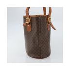 Cabas Celine Vintage Macadam Shopper Tote Toile - Marron