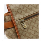 Sac Celine Macadam Shoulder Bag Toile - Beige