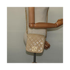 Chanel - Vintage CC Chain mini flap shoulder bag in leather - Beige
