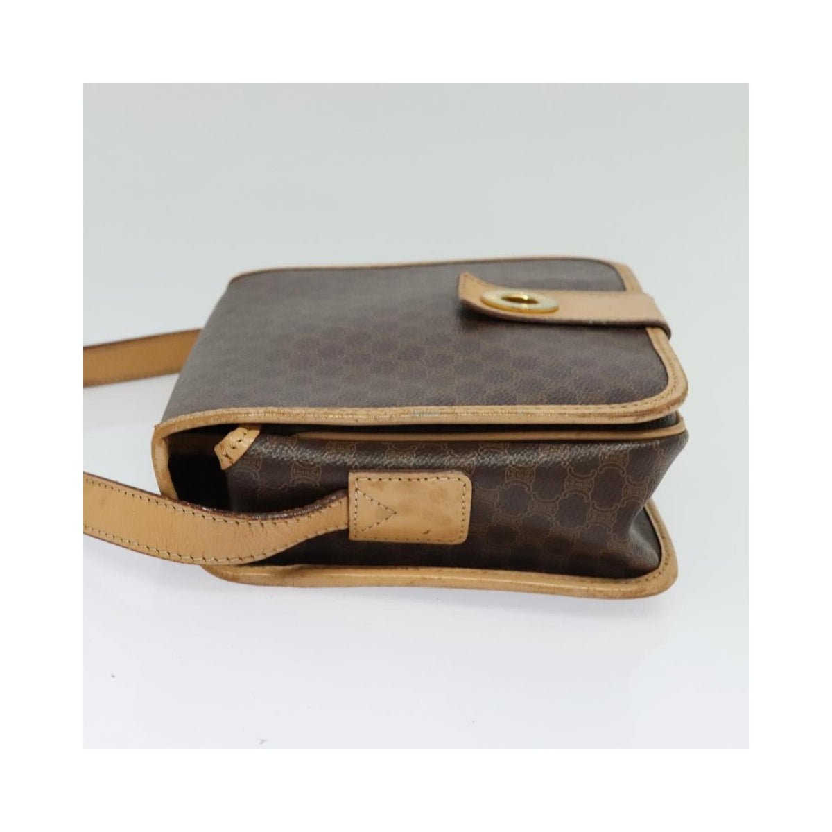 Sac Celine Macadam Shoulder Bag Toile - Marron
