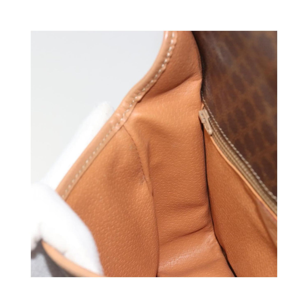 Sac Porté Épaule Celine Vintage Macadam Circle Logo Toile - Marron
