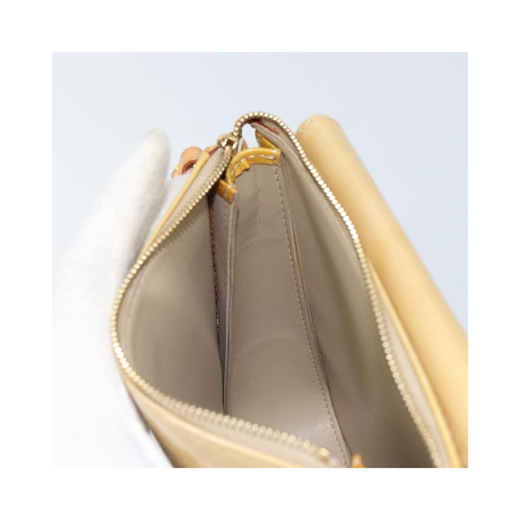 Pochette Louis Vuitton Mott Handbag Cuir Verni - Beige